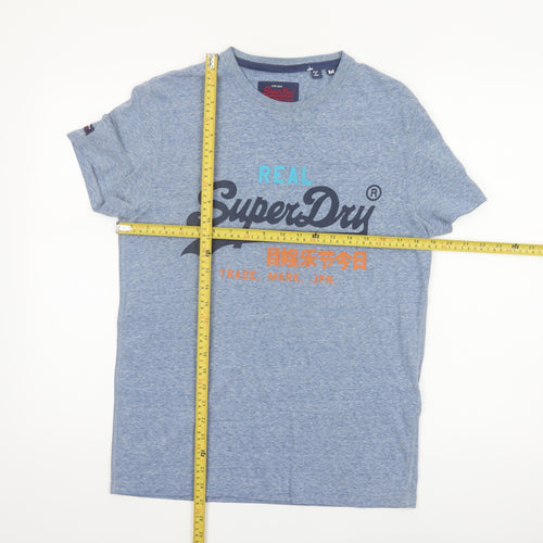 Superdry Men's Blue Graphic Print Crew Neck T-Shirt Size M
