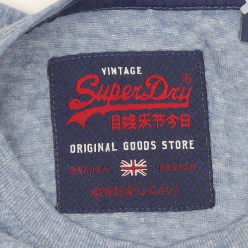 Superdry Men's Blue Graphic Print Crew Neck T-Shirt Size M