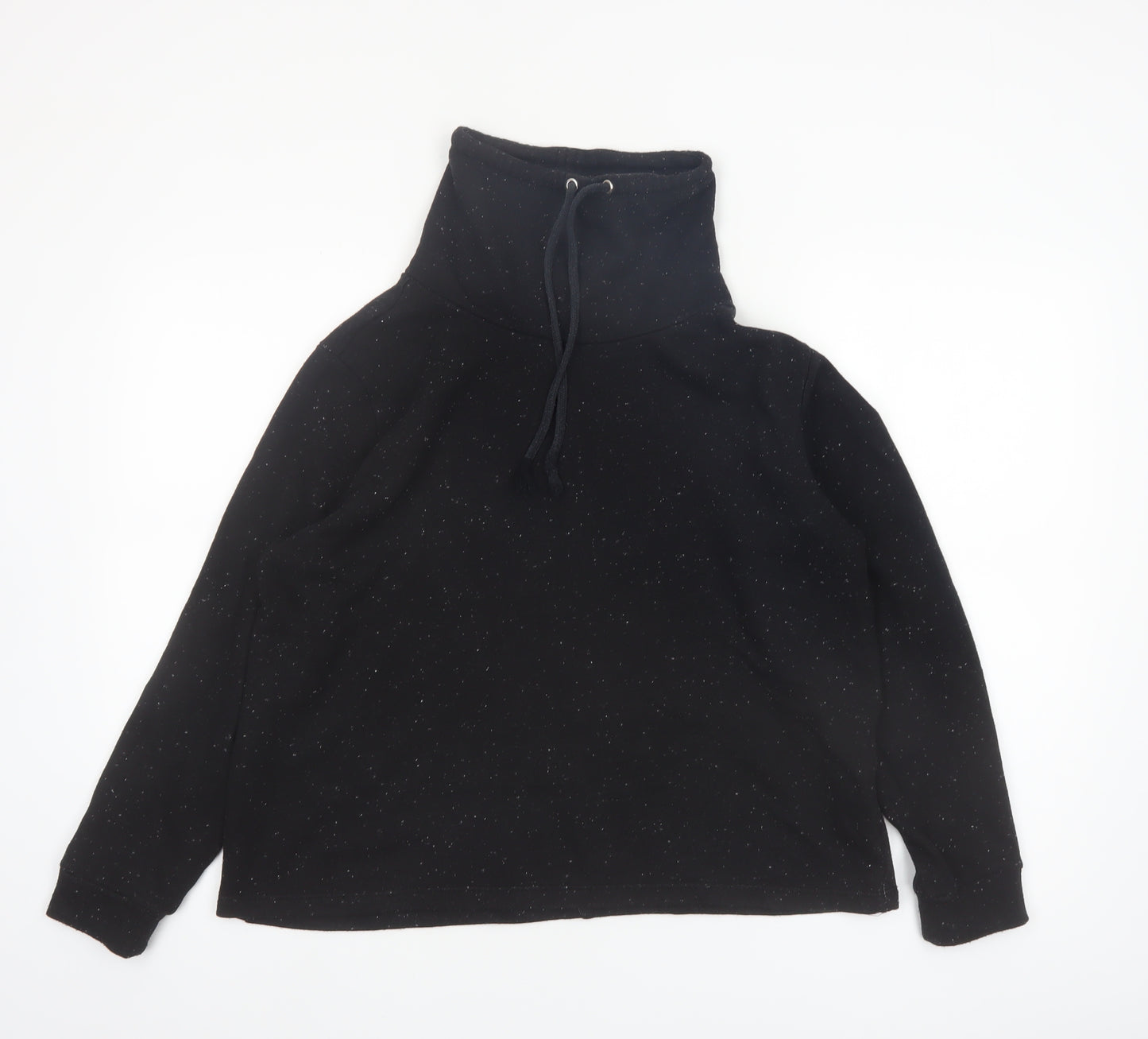 Marks and Spencer Womens Black Size 16 Funnel Neck Pullover Hoodie