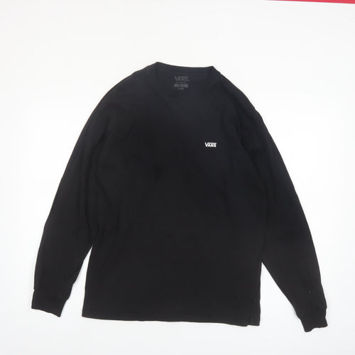 Vans Men’s Black Classic Fit Long Sleeve Cotton Top M