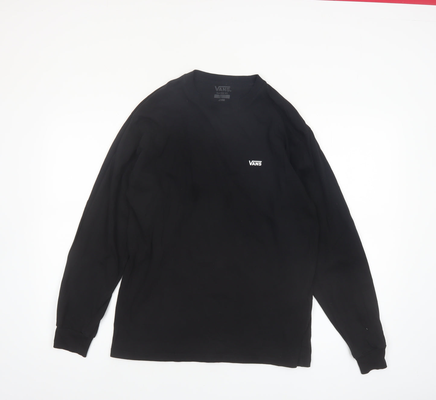 Vans Men’s Black Classic Fit Long Sleeve Cotton Top M
