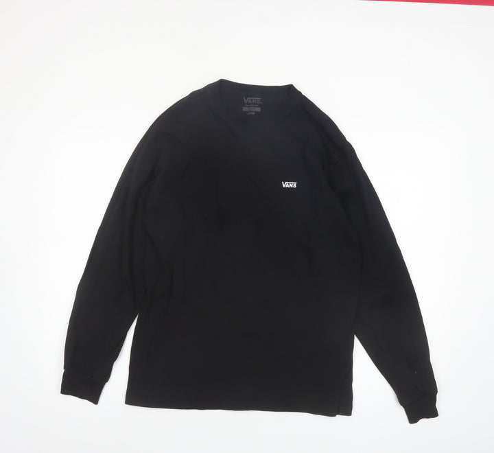 Vans Men’s Black Classic Fit Long Sleeve Cotton Top M