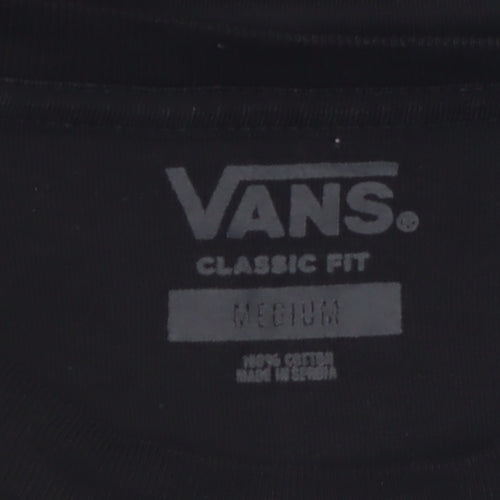 Vans Men’s Black Classic Fit Long Sleeve Cotton Top M