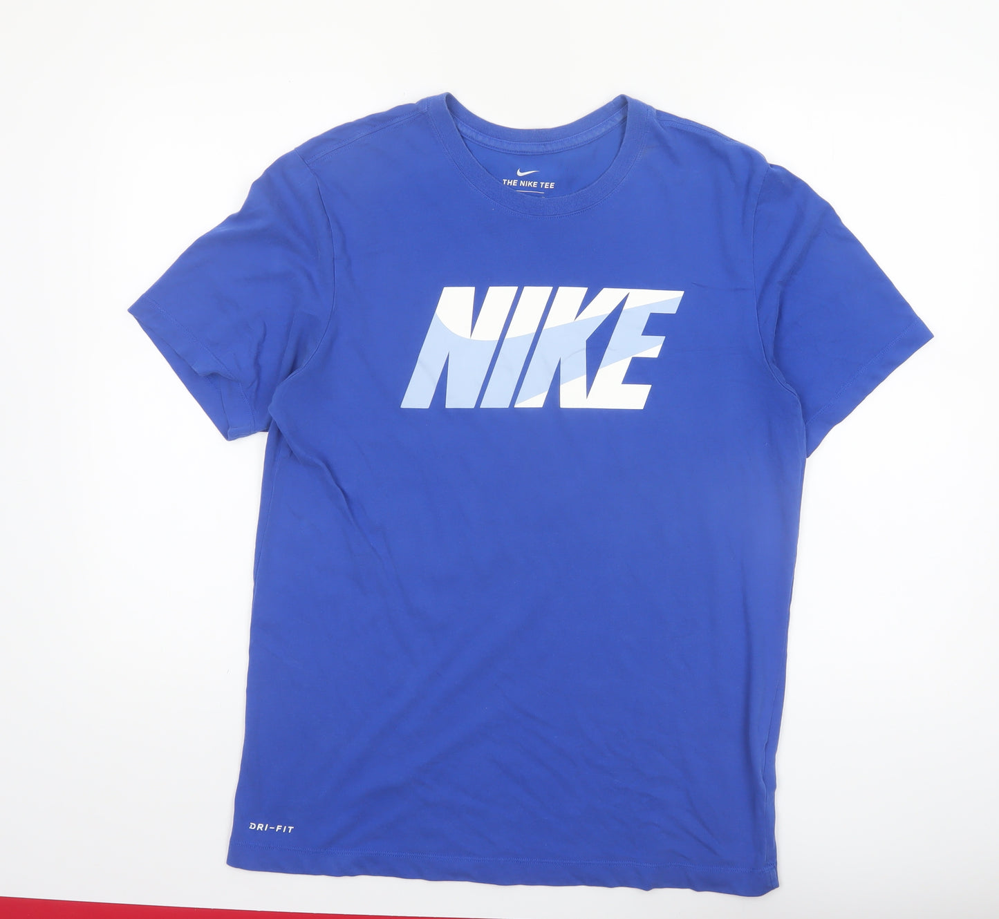 Nike Men's Blue Dri-FIT Graphic Logo T-Shirt M