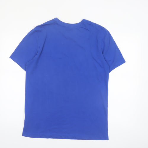 Nike Men's Blue Dri-FIT Graphic Logo T-Shirt M