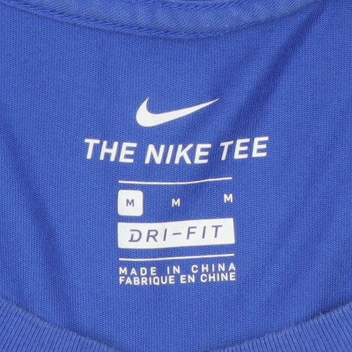 Nike Men's Blue Dri-FIT Graphic Logo T-Shirt M