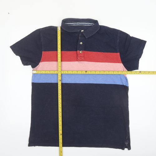 Fat Face Mens Multicoloured Stripe Cotton Polo Shirt L