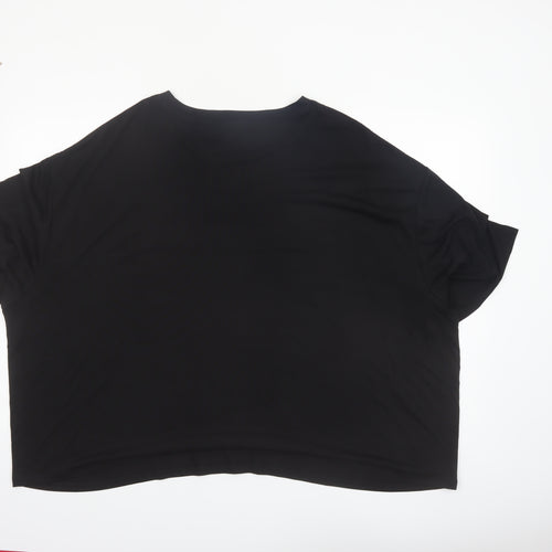 Simply Be Women’s Black Studded 'Lover' Relaxed Fit Plus Size 24 T-Shirt