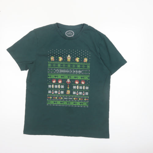 Nintendo Men Green Graphic Print The Legend of Zelda T-Shirt Size M