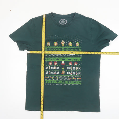 Nintendo Men Green Graphic Print The Legend of Zelda T-Shirt Size M