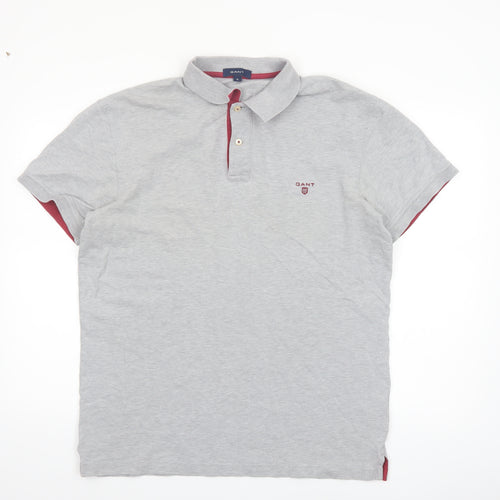 GANT Men’s Grey XL Cotton Elastane Polo Shirt