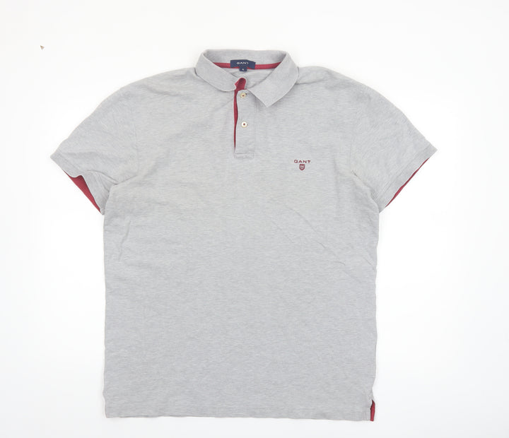GANT Men’s Grey XL Cotton Elastane Polo Shirt