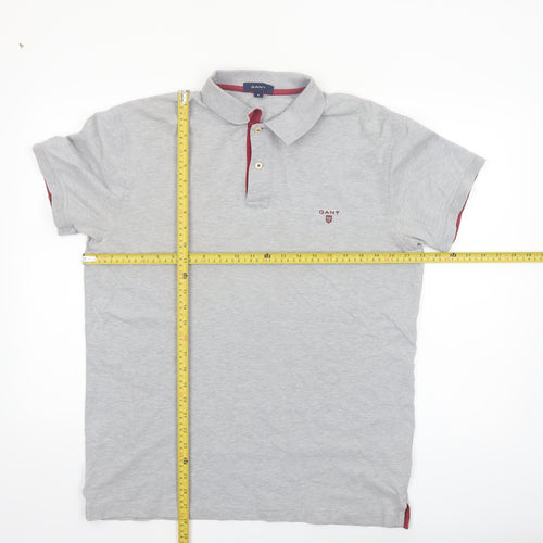 GANT Men’s Grey XL Cotton Elastane Polo Shirt