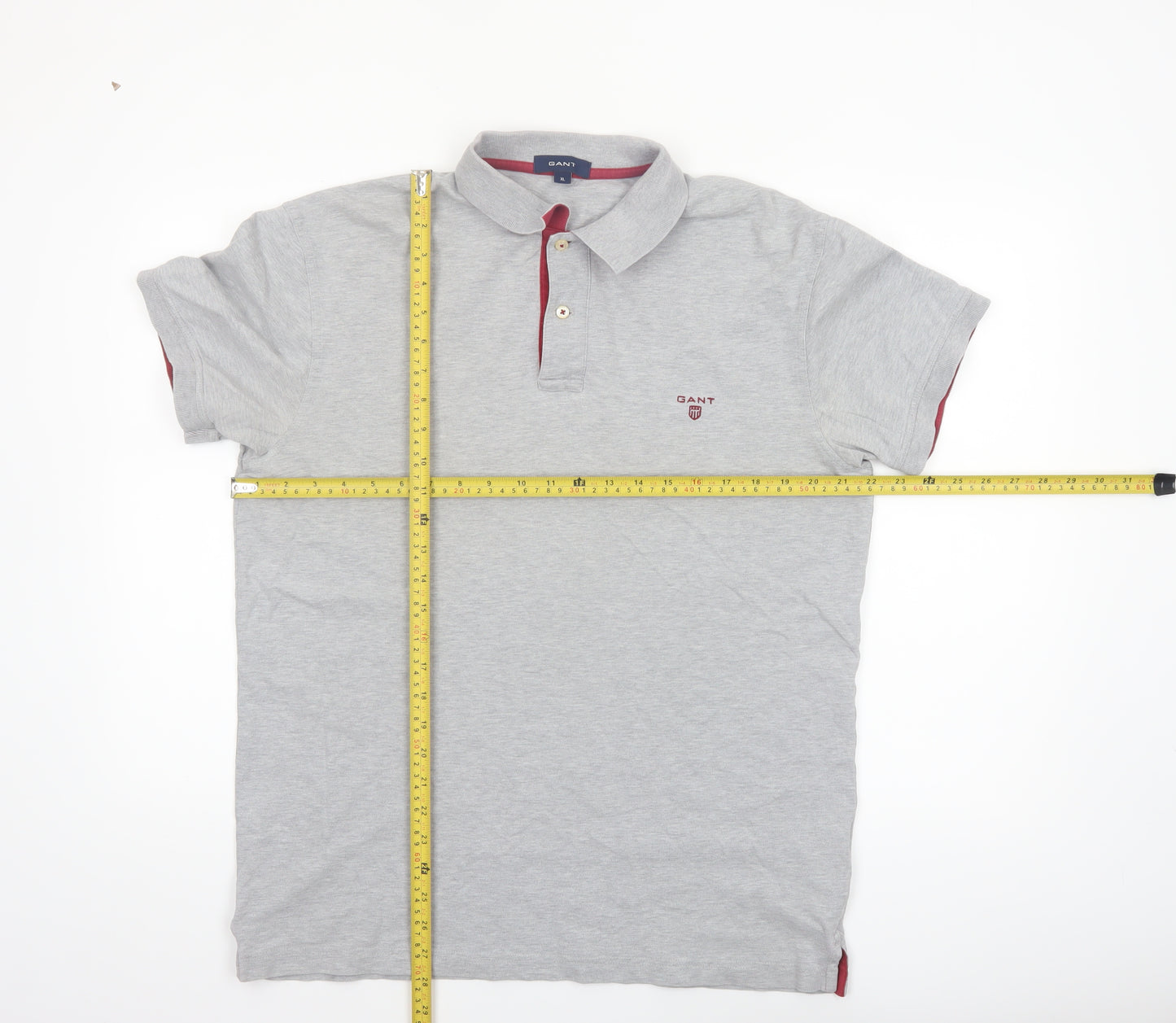 GANT Men’s Grey XL Cotton Elastane Polo Shirt