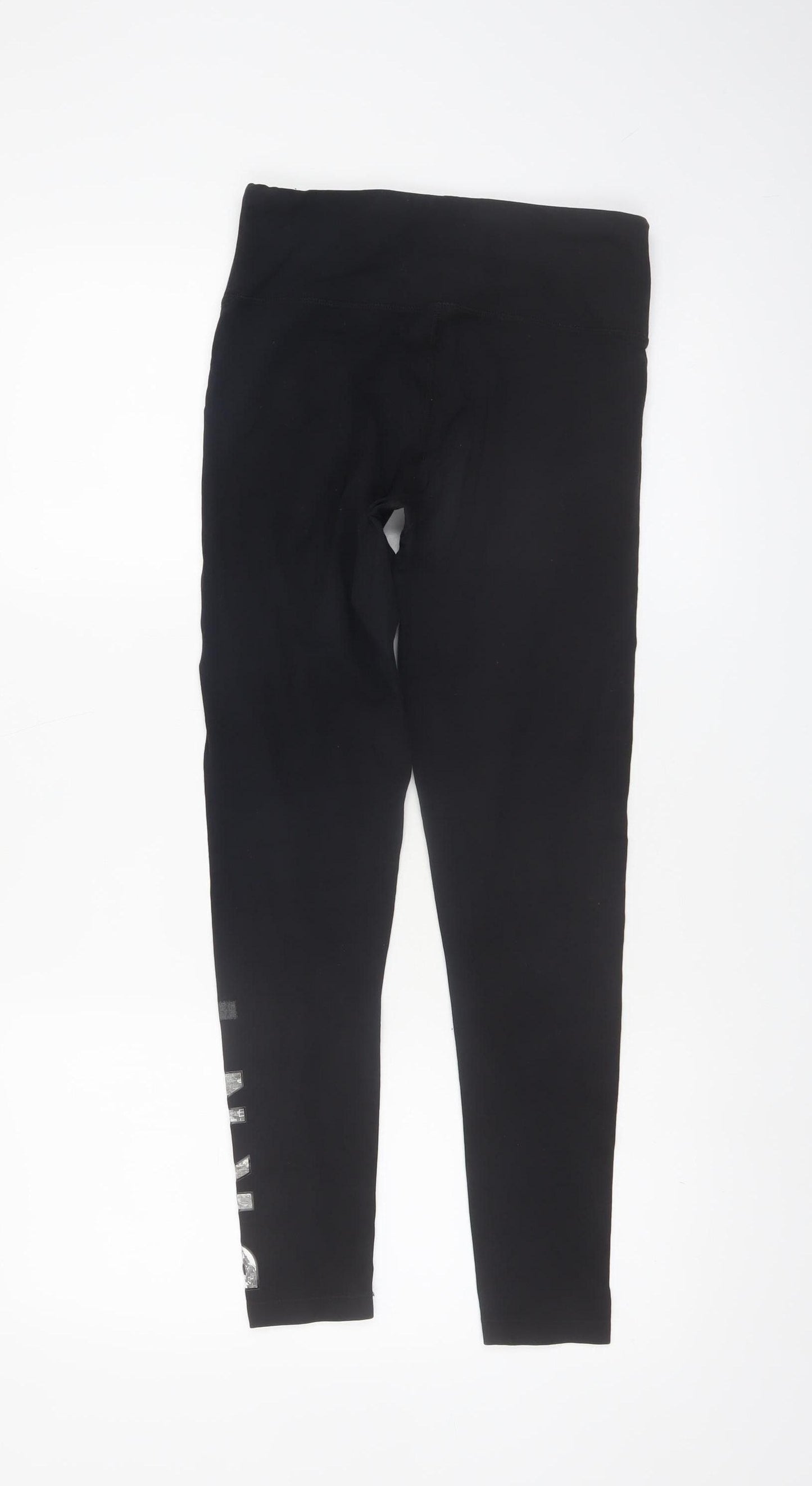 DKNY Womens Black Sports Logo Leggings Size S Stretch Cotton