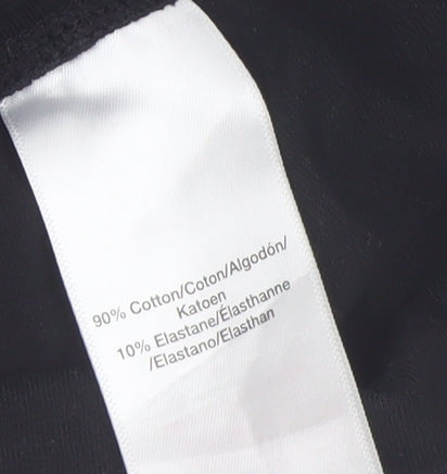 DKNY Womens Black Sports Logo Leggings Size S Stretch Cotton