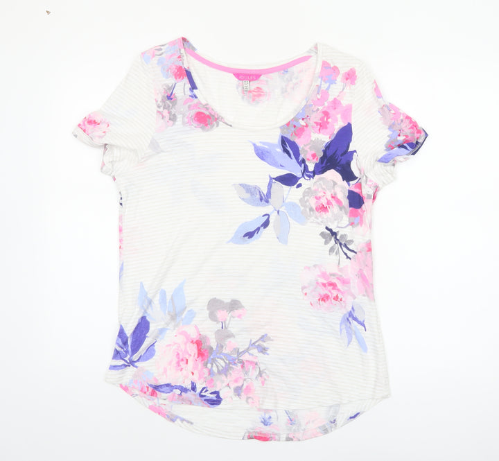Joules Women’s Multicoloured Floral Cotton T-Shirt UK 14