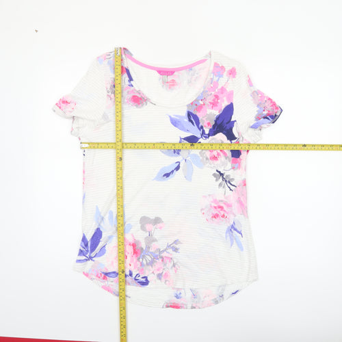 Joules Women’s Multicoloured Floral Cotton T-Shirt UK 14