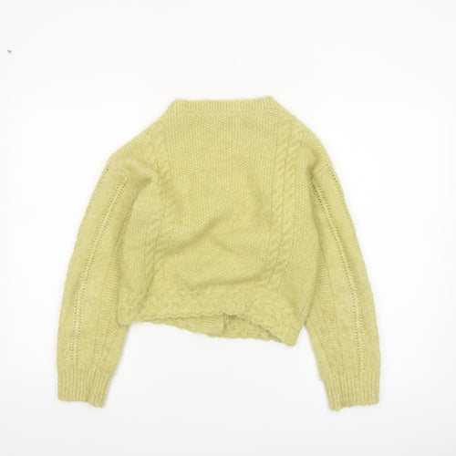 Next Women’s Green XS Cable Knit Bow Cardigan Jumper