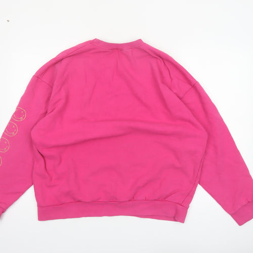Urban Outfitters Women Pink Nirvana Graphic Cotton Sweatshirt M
