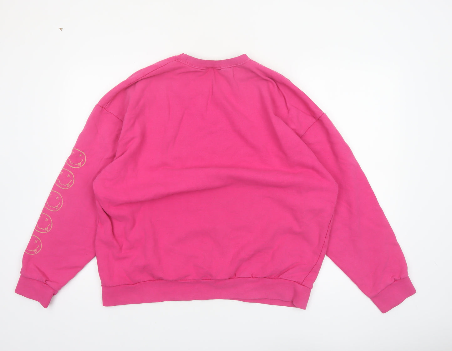 Urban Outfitters Women Pink Nirvana Graphic Cotton Sweatshirt M