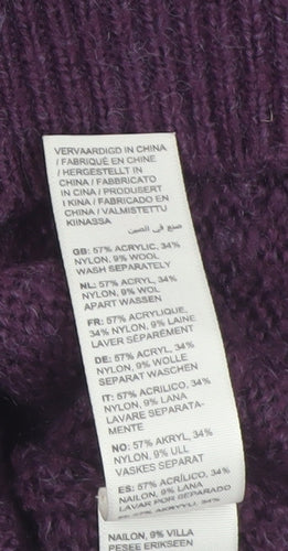 Fat Face Women Purple Long Sleeve Knit Jumper Size 14