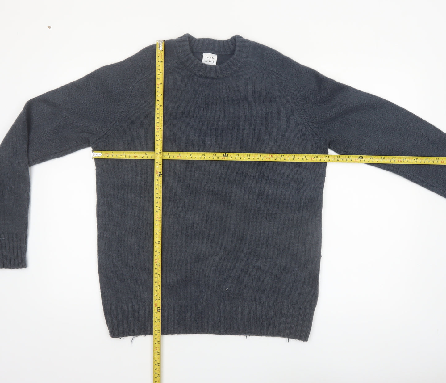 John Lewis Men’s Grey Wool Crew Neck Jumper M Regular Fit