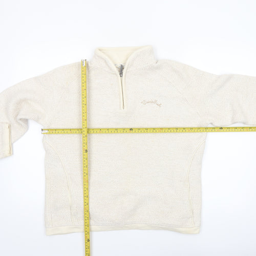Weinbock Women's Beige 1/4 Zip Pullover Sweatshirt XL Cotton Blend