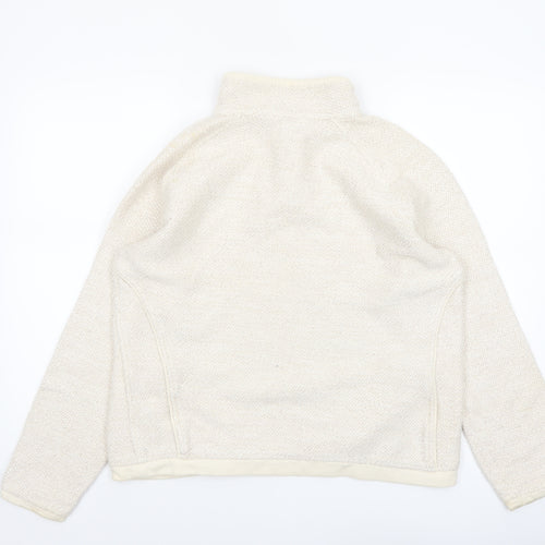 Weinbock Women's Beige 1/4 Zip Pullover Sweatshirt XL Cotton Blend
