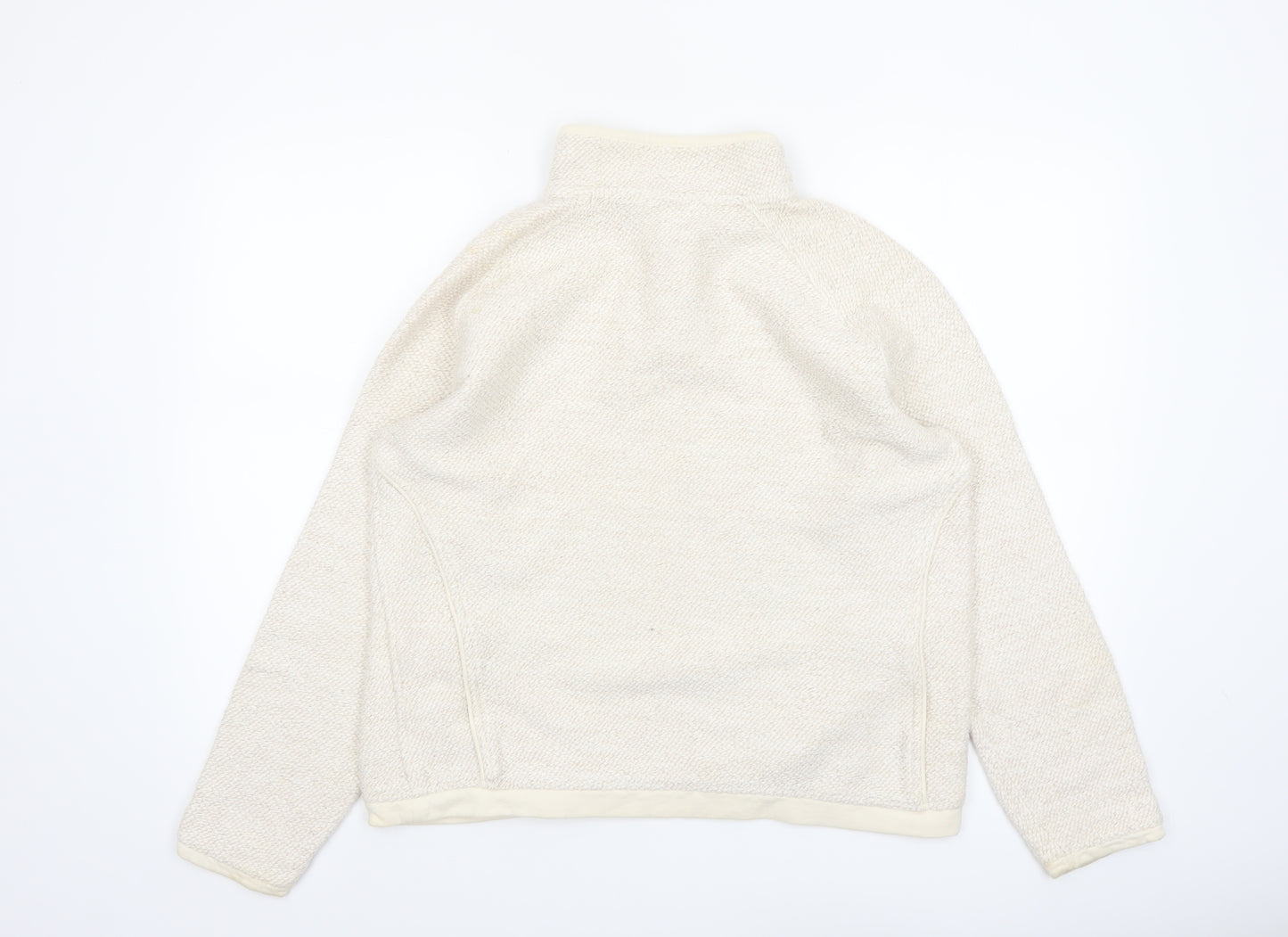 Weinbock Women's Beige 1/4 Zip Pullover Sweatshirt XL Cotton Blend