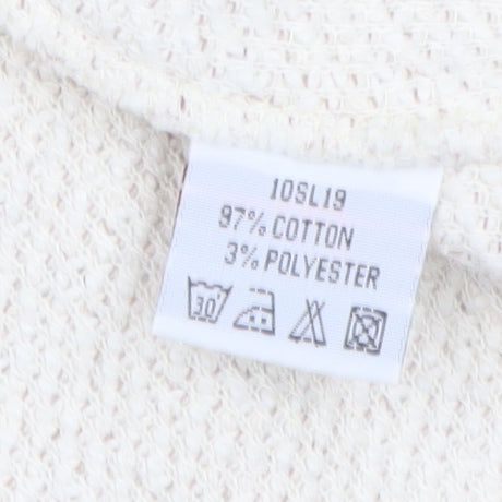 Weinbock Women's Beige 1/4 Zip Pullover Sweatshirt XL Cotton Blend