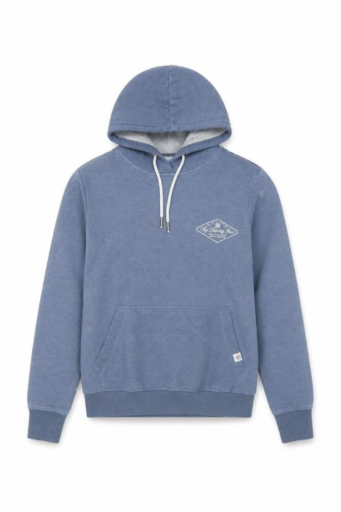 Front view of TOG24 Women's Blue Pullover Hoodie, size 8, Cotton Blend