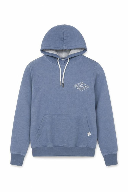 Front view of TOG24 Women's Blue Pullover Hoodie, size 8, Cotton Blend