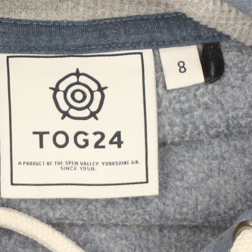 TOG24 Women's Blue Pullover Hoodie Size 8 Cotton Blend