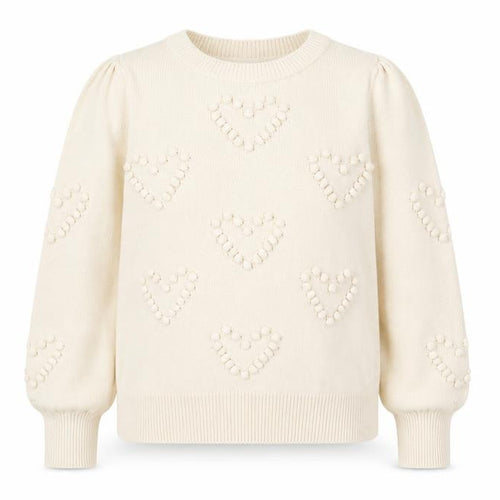 Next Women’s Beige Cotton Heart Knit Jumper Size S