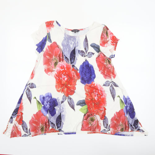 Phase Eight Women’s Multicoloured Floral Jersey Tunic Top Size 14