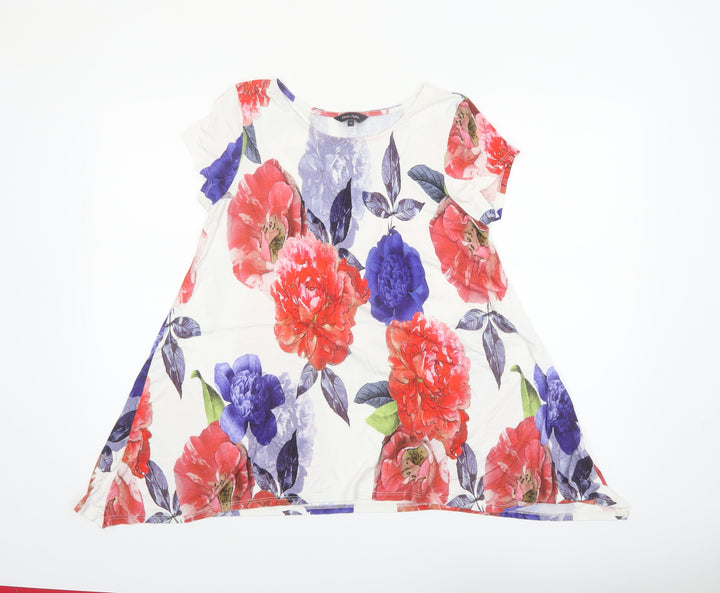 Phase Eight Women’s Multicoloured Floral Jersey Tunic Top Size 14