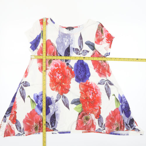 Phase Eight Women’s Multicoloured Floral Jersey Tunic Top Size 14