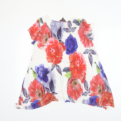 Phase Eight Women’s Multicoloured Floral Jersey Tunic Top Size 14