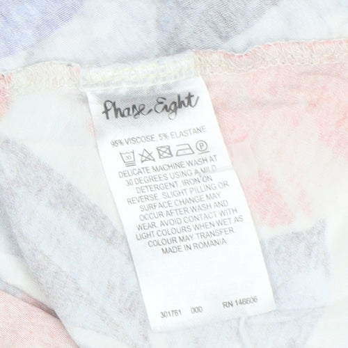 Phase Eight Women’s Multicoloured Floral Jersey Tunic Top Size 14
