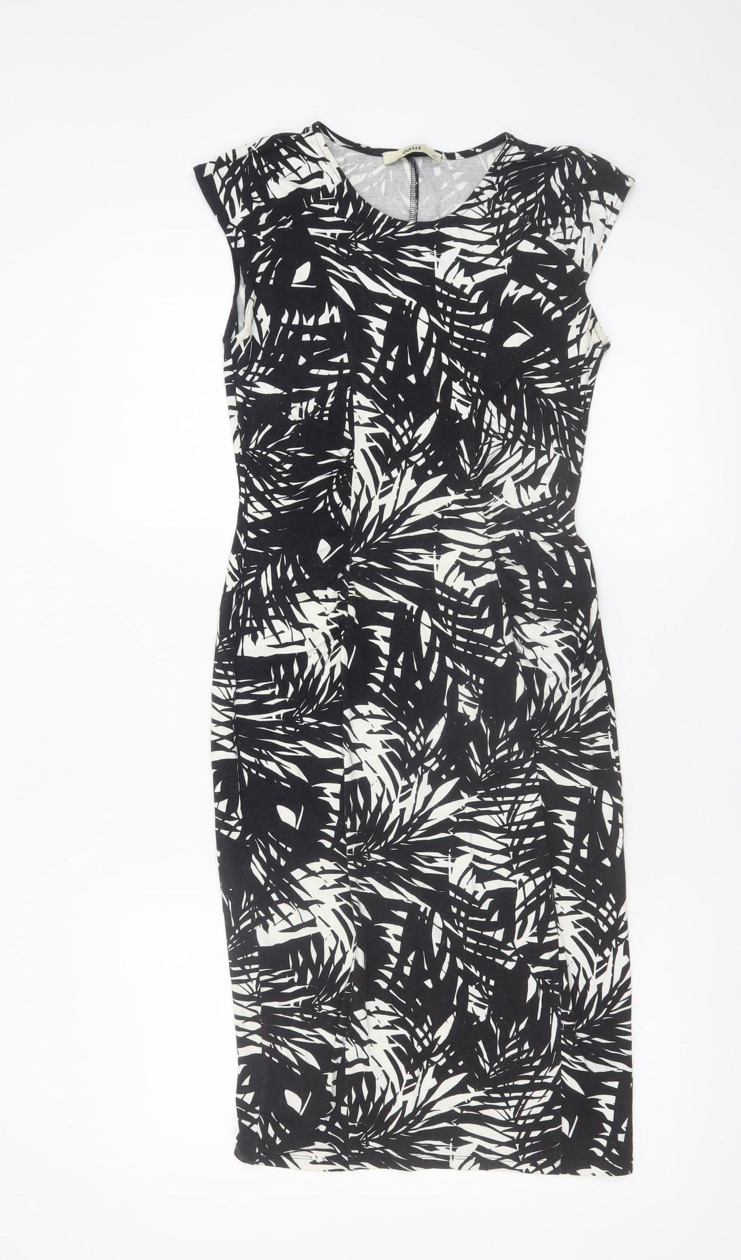 Oasis Women’s Black White Floral Bodycon Dress XS