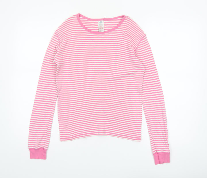 Mini Boden Girls Pink Striped Long Sleeve T-Shirt 14 Years 100% Cotton