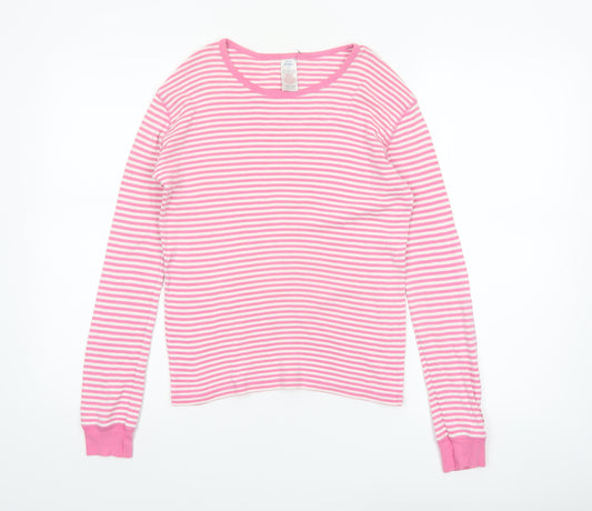 Mini Boden Girls Pink Striped Long Sleeve T-Shirt 14 Years 100% Cotton