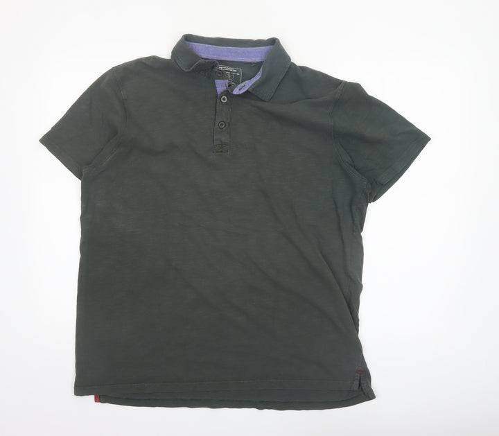 Mountain Warehouse Men's Green Organic Cotton Polo Shirt XL