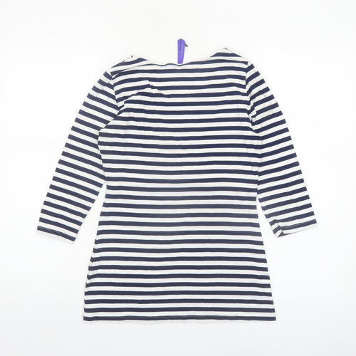 Seraphine Women Blue Striped 3/4 Sleeve Maternity Tunic Top S