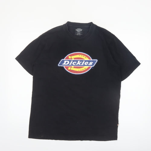 Dickies Men's Black Logo Graphic T-Shirt Size L