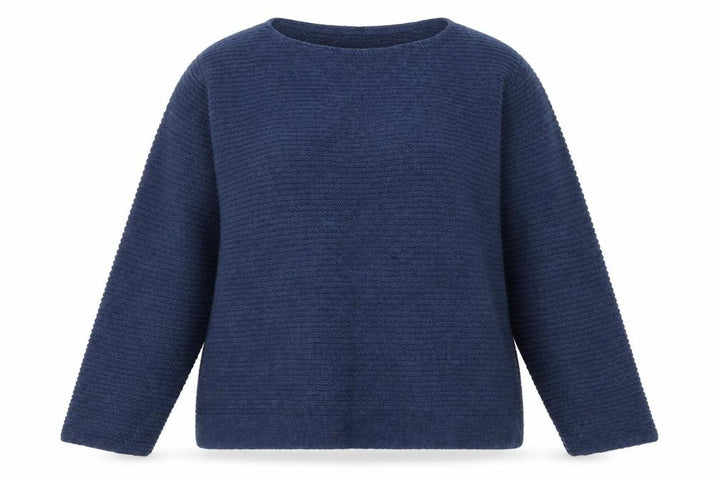 Monsoon Women’s Blue Knit Cotton Blend Pullover Jumper Size M