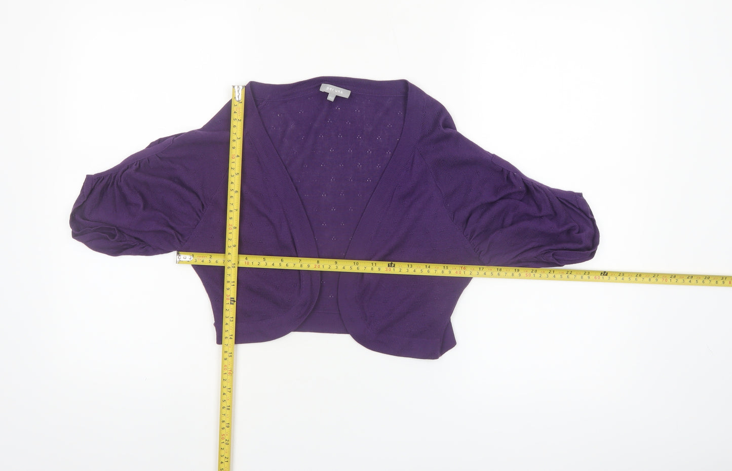 Marks and Spencer Per Una Womens Purple M/L Open Front Shrug Cardigan