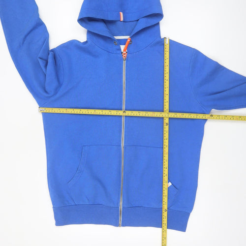 Superdry Men's Blue Full Zip Hoodie XL Cotton Blend Fleece