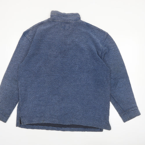 Weird Fish Mens Blue 1/4 Zip Pullover Sweatshirt Size M